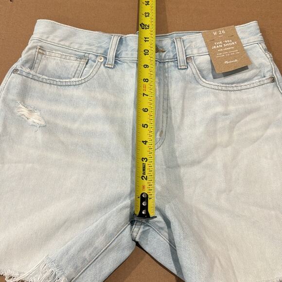 NWT Madewell The '90s Mid-Length Jean Short in Pearlman Wash W26 Denim NQ236 - Picture 10 of 12